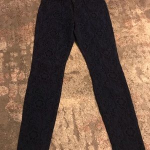 7 For All mankind Pants Purple Paisley Print skiny